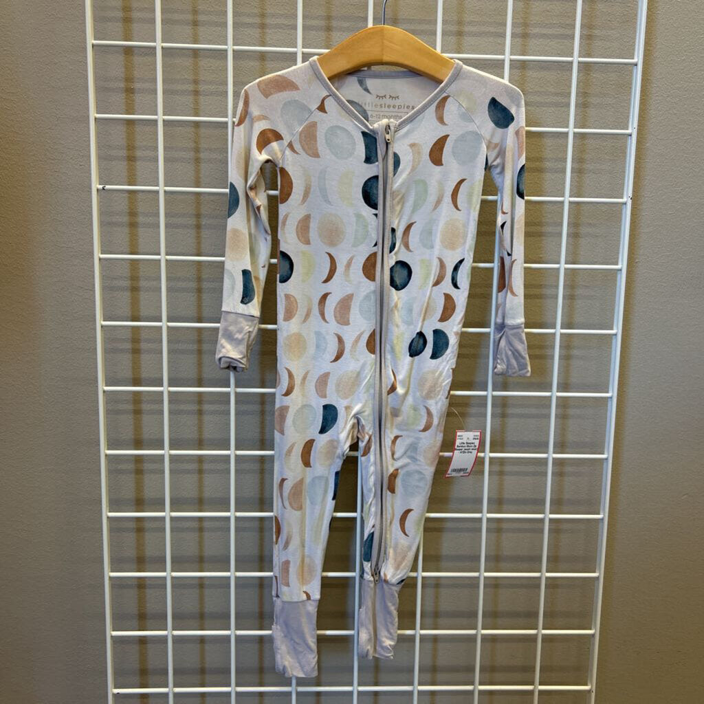 Little Sleepies Bamboo Moon Zip Sleeper (wash wear) - 6/12m