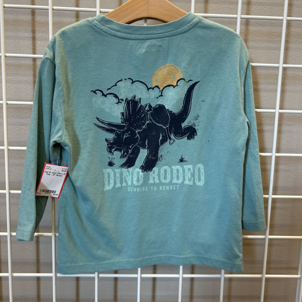 Cat & Jack Dino LS Tee - 3T