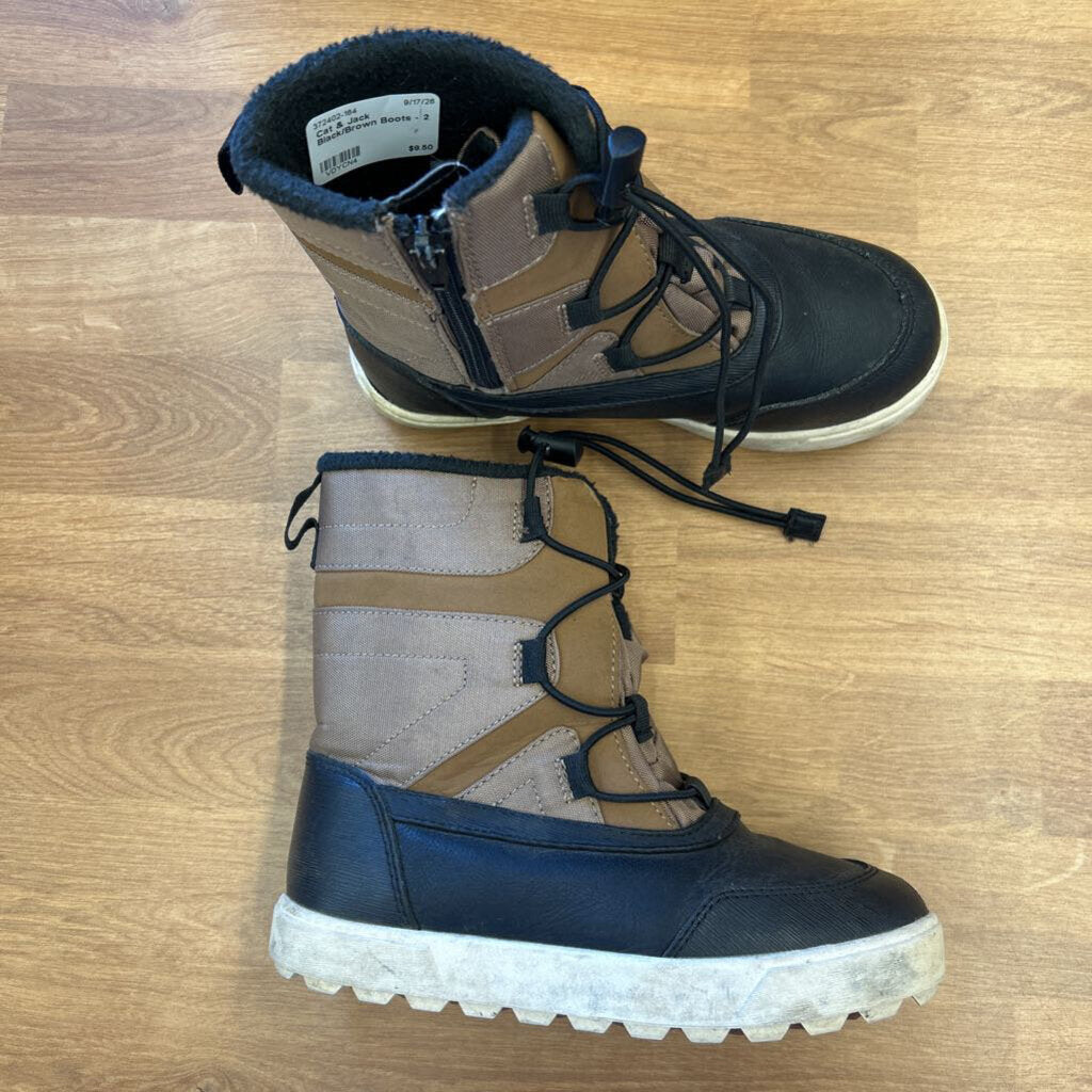 Cat & Jack Black/Brown Boots - 2