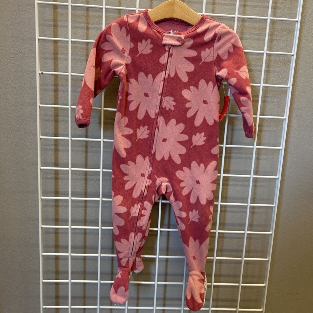 Carter's Fleece Floral Zip Sleeper - 12m