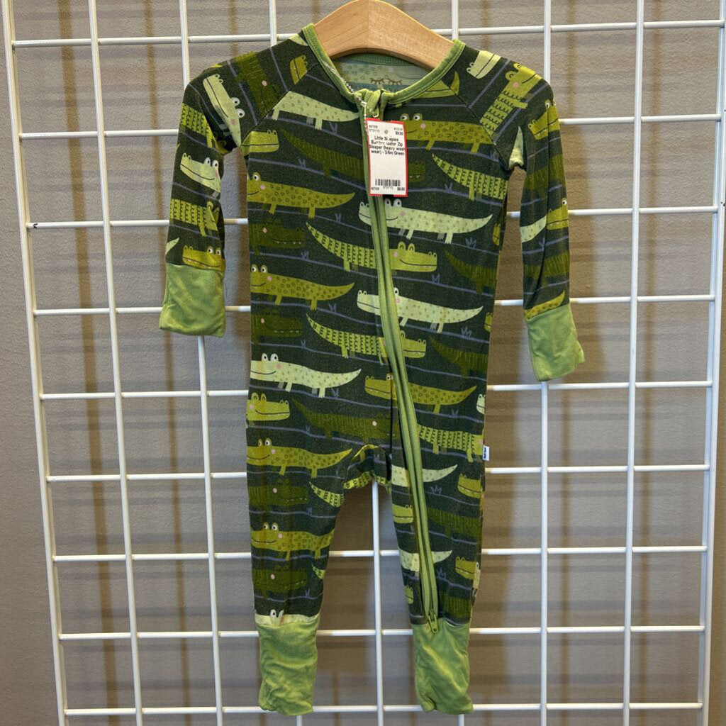 Little Sleepies Bamboo Gator Zip Sleeper (heavy wash wear) - 3/6m