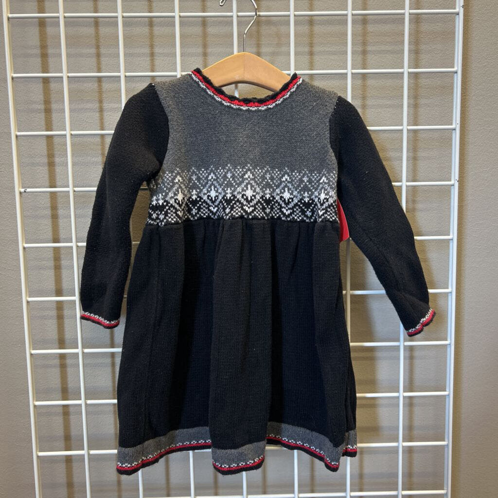 Hanna Andersson Knit LS Dress - 3T