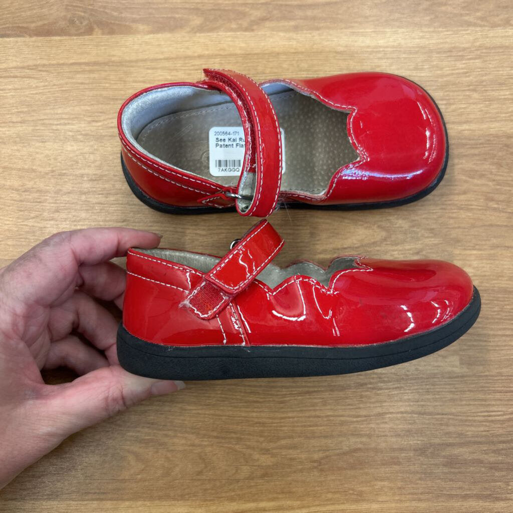 See Kai Run Red Patent Flats - 7.5