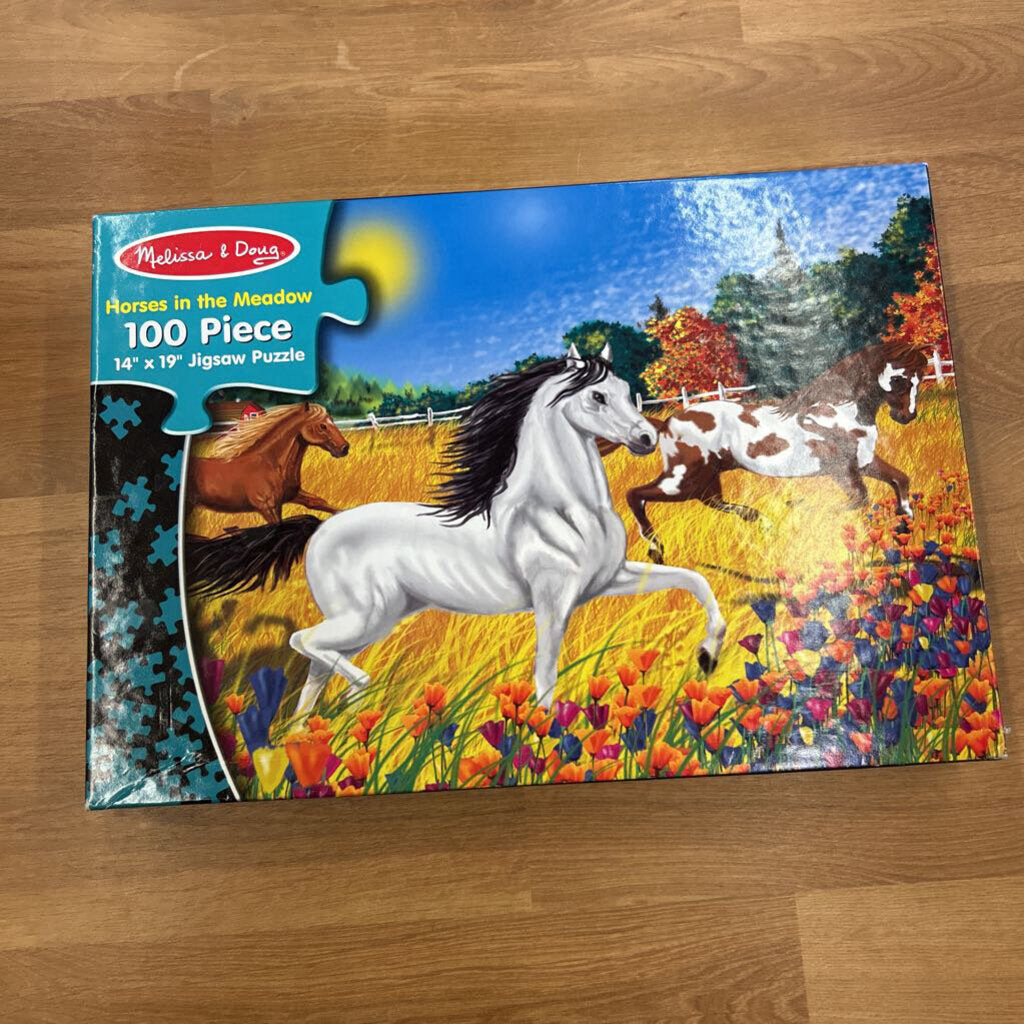 Melissa & Doug 100pc Puzzle Horses in the Meadow