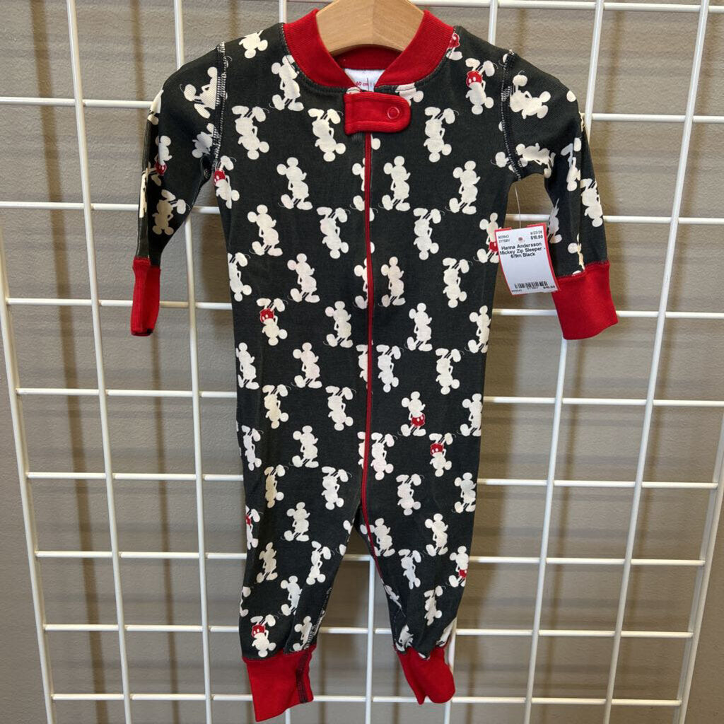 Hanna Andersson Mickey Zip Sleeper - 6/9m