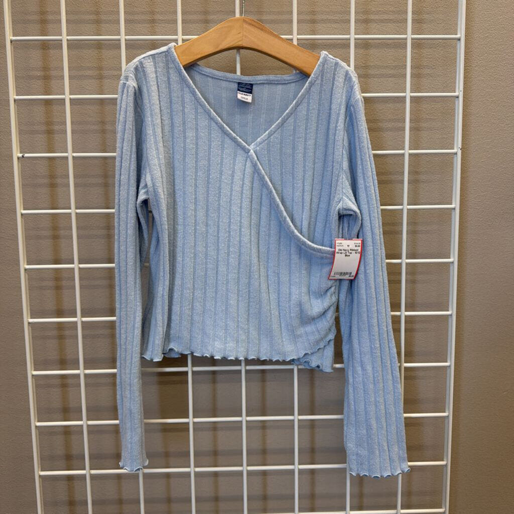 Old Navy Ribbed Wrap LS Top - 10/12