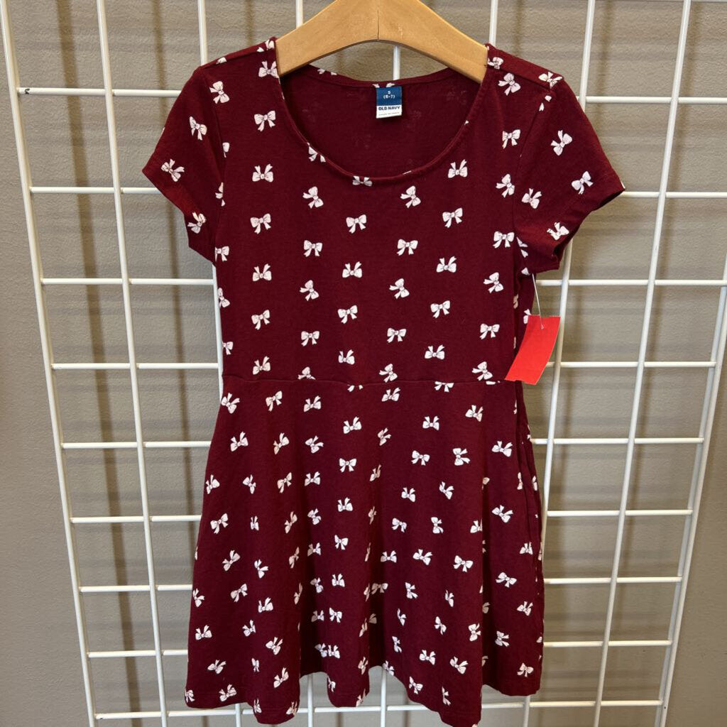 Old Navy Bow SS Twirl Dress - 6/7