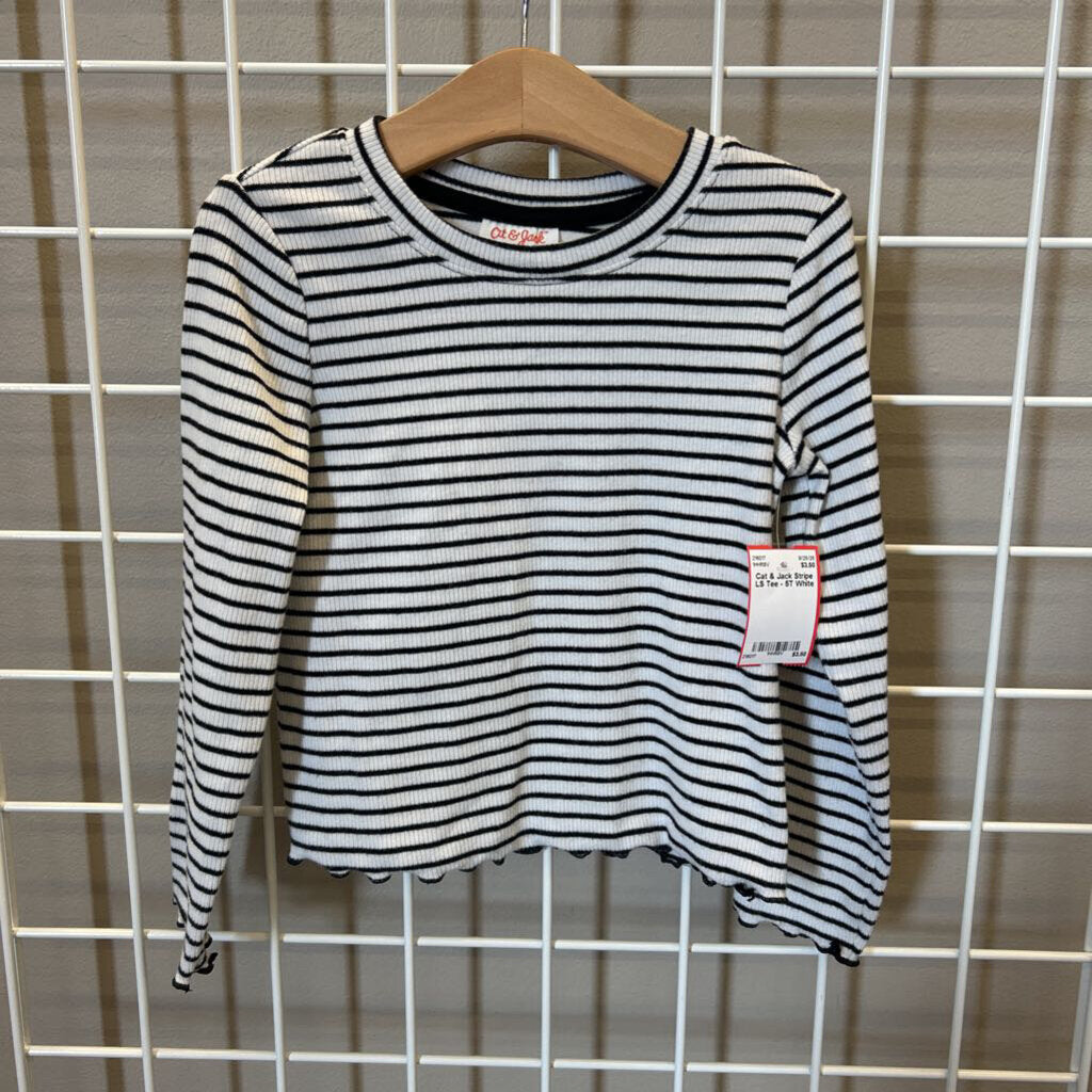 Cat & Jack Stripe LS Tee - 5T