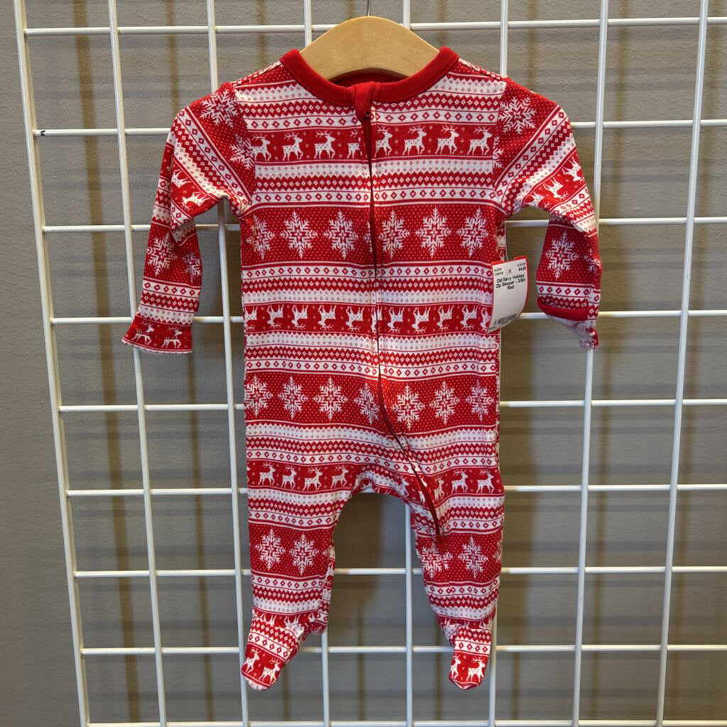 Old Navy Holiday Zip Sleeper - 3/6m