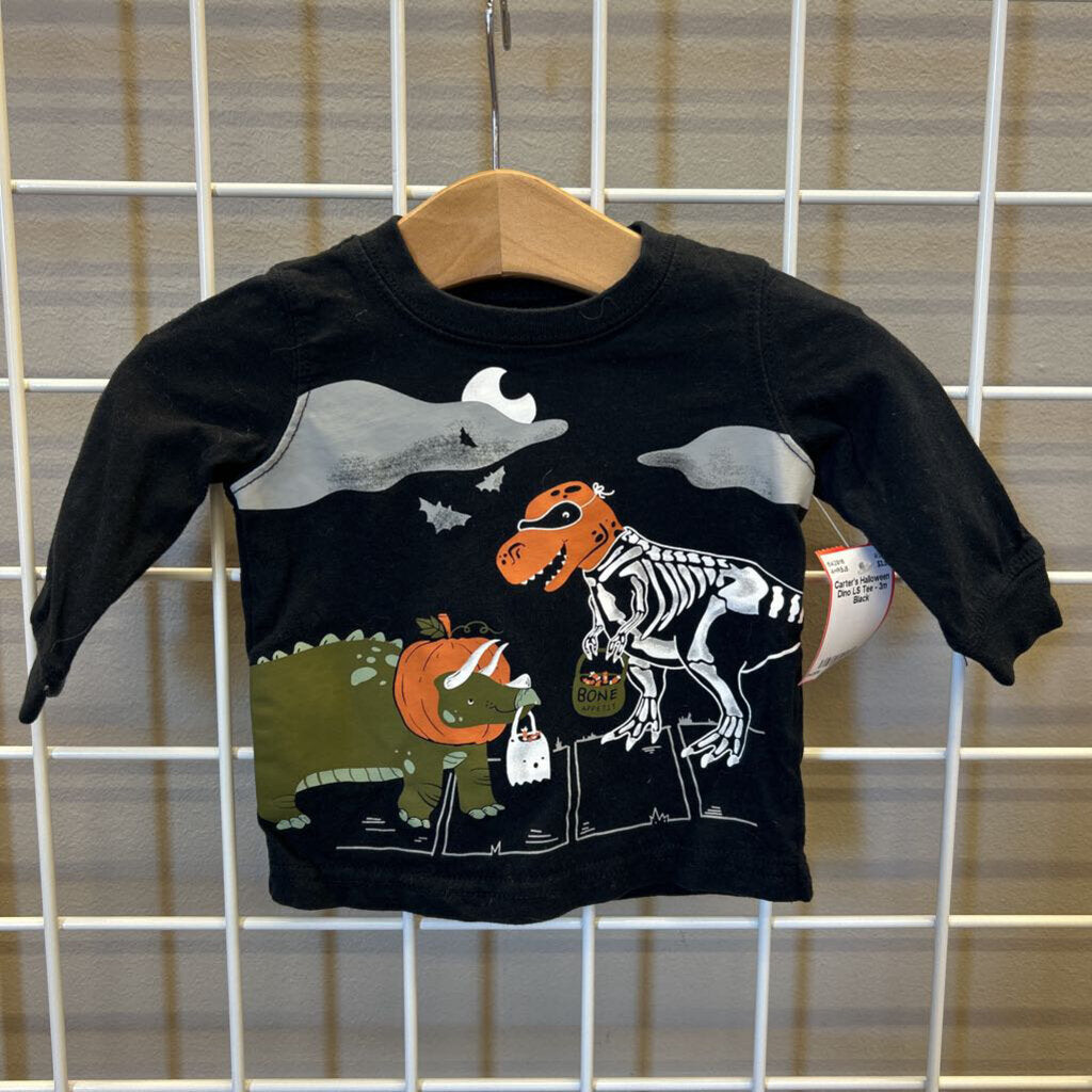 Carter's Halloween Dino LS Tee - 3m