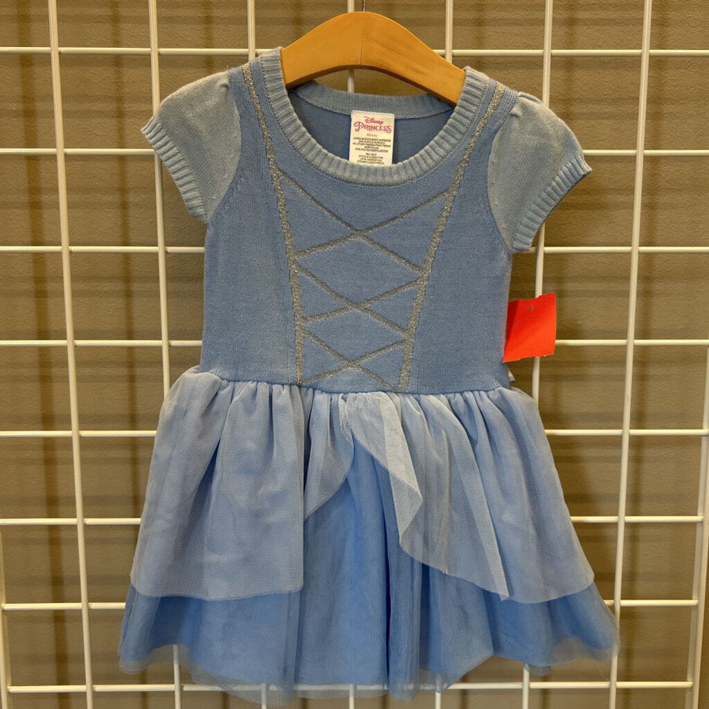 Disney Princess Cinderella Knit Tulle SS Dress - 2T