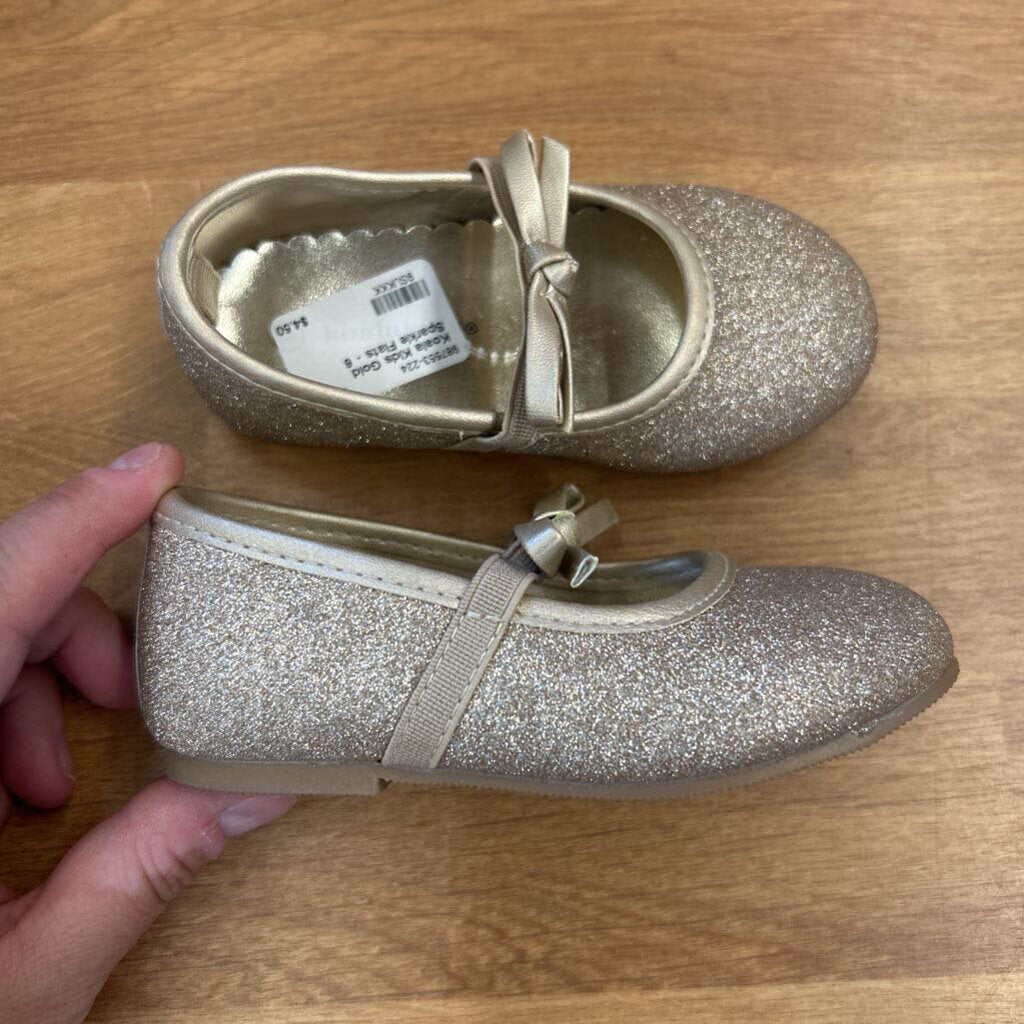 Koala Kids Gold Sparkle Flats - 6