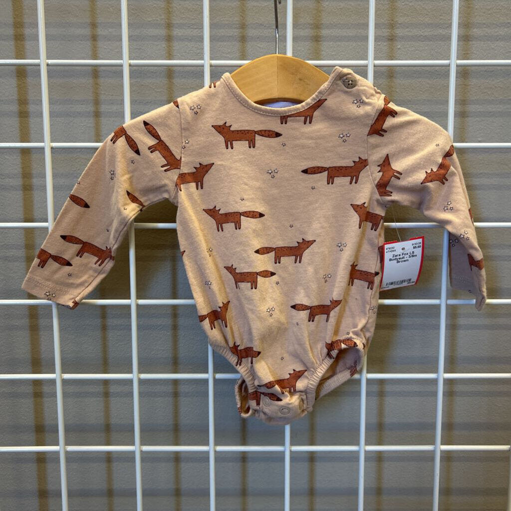 Zara Fox LS Bodysuit - 3/6m