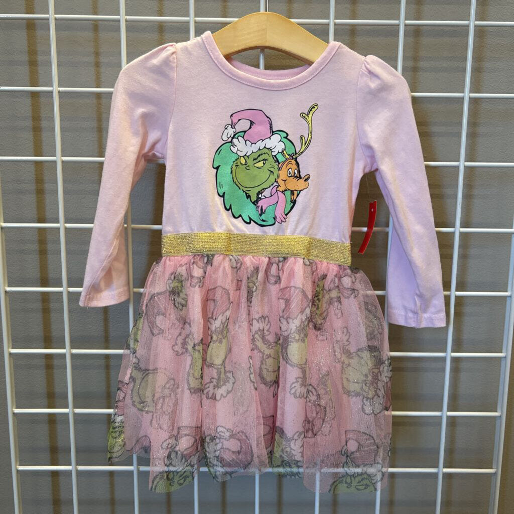 Grinch Tulle LS Dress - 2T