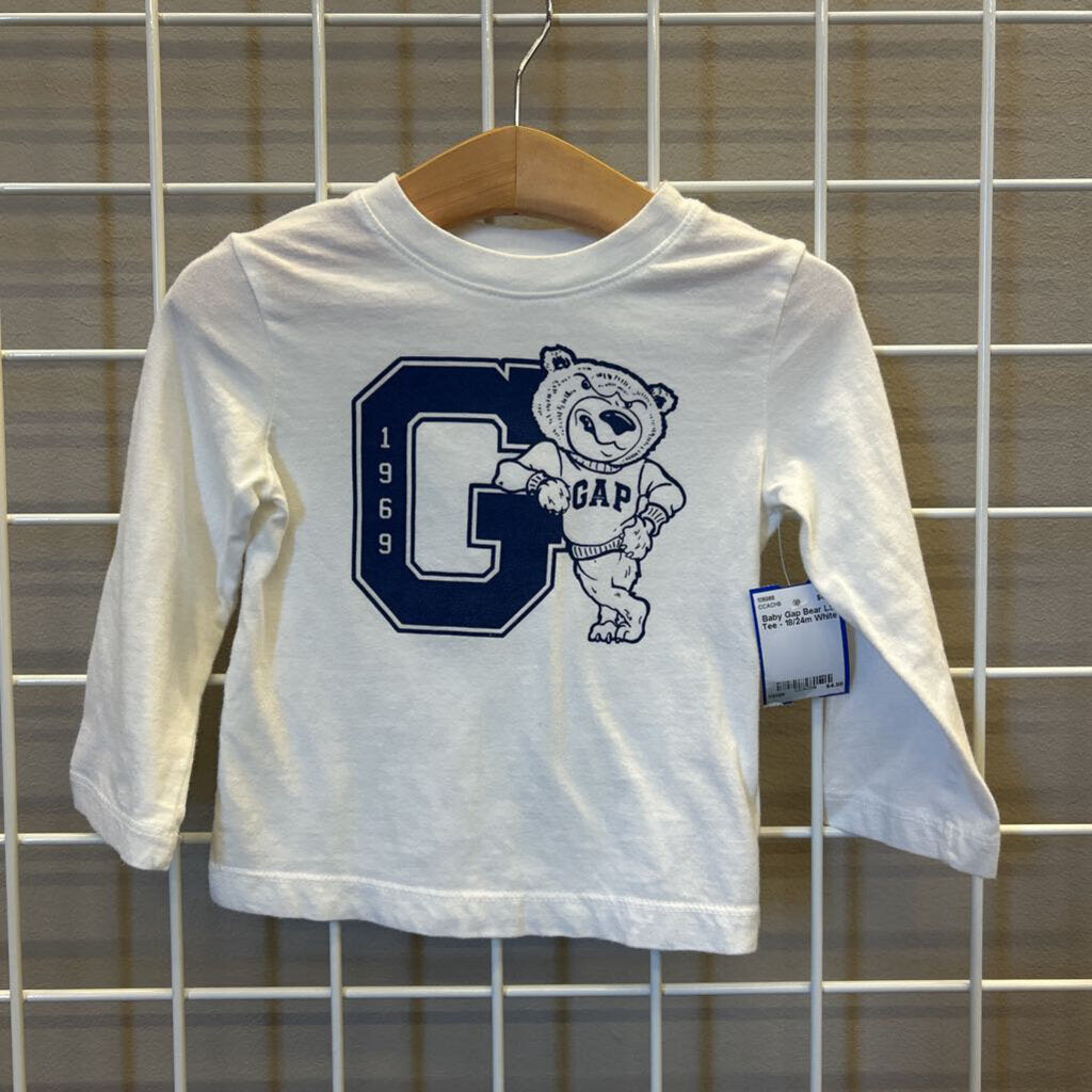 Baby Gap Bear LS Tee - 18/24m