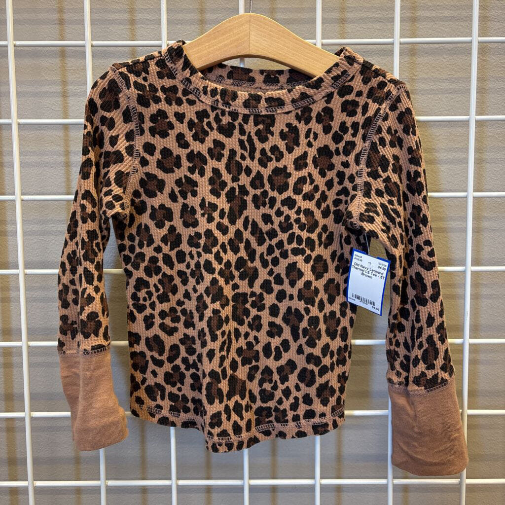 Old Navy Leopard Thermal LS Tee - 5T