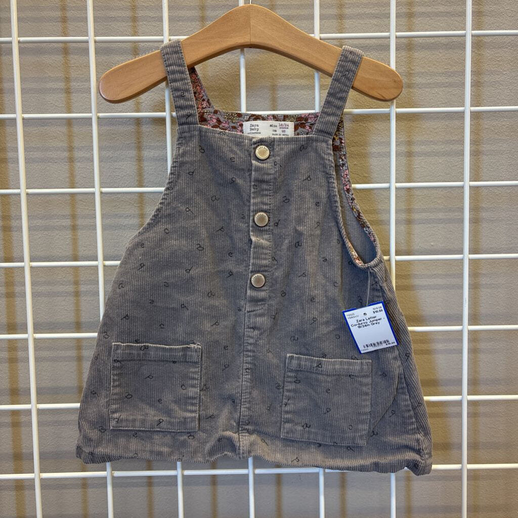 Zara Letter Corduroy Jumper - 18/24m