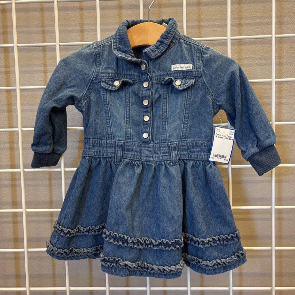 Calvin Klein Denim LS Dress - 12m