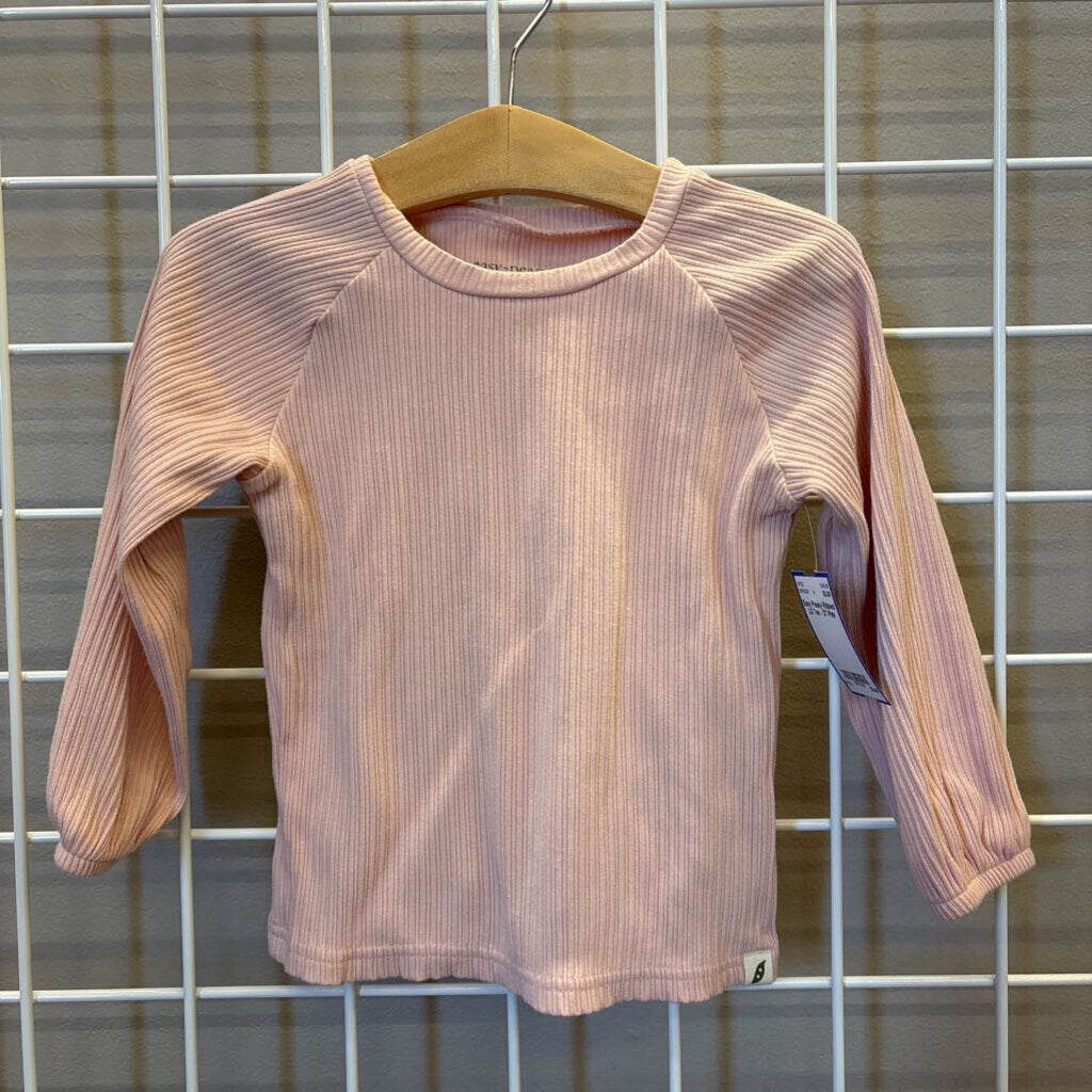 Easy Peasy Ribbed LS Tee - 2T