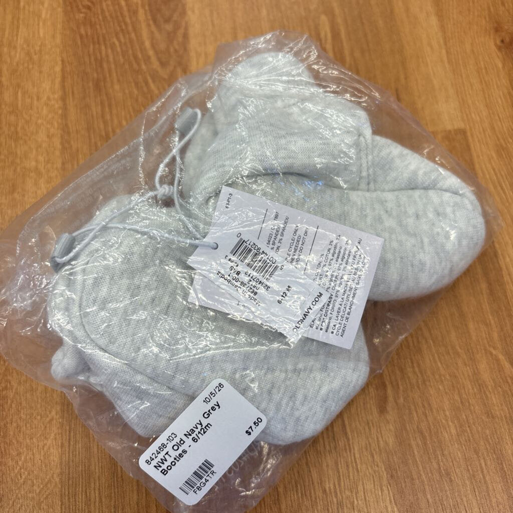 NWT Old Navy Grey Booties - 6/12m
