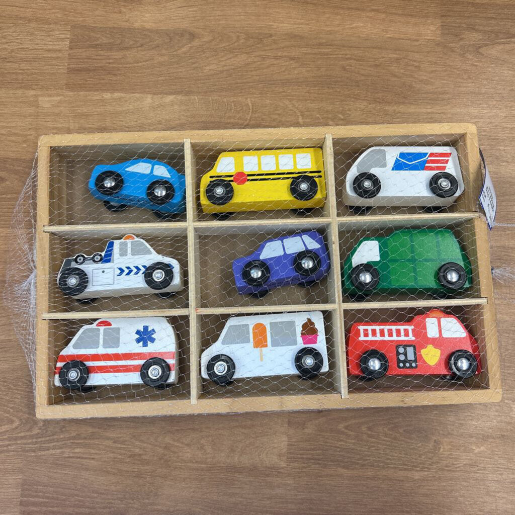 Melissa & Doug Wooden Town Vehicles