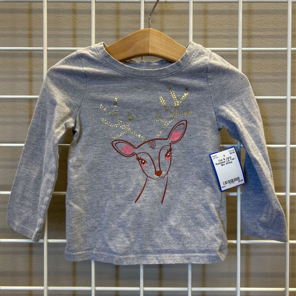 Cat & Jack Reindeer LS Tee - 18m