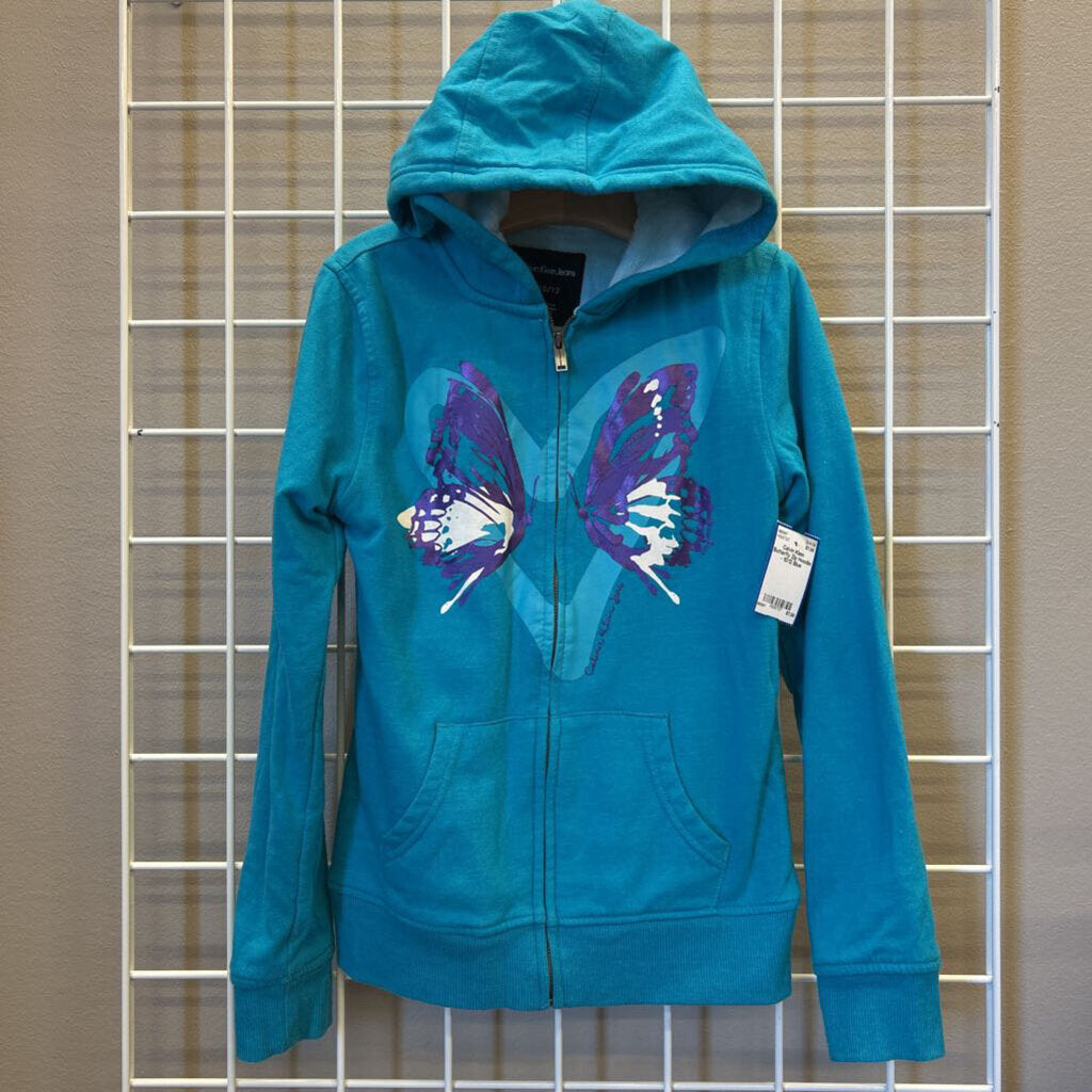 Calvin Klein Butterfly Zip Hoodie - 10/12