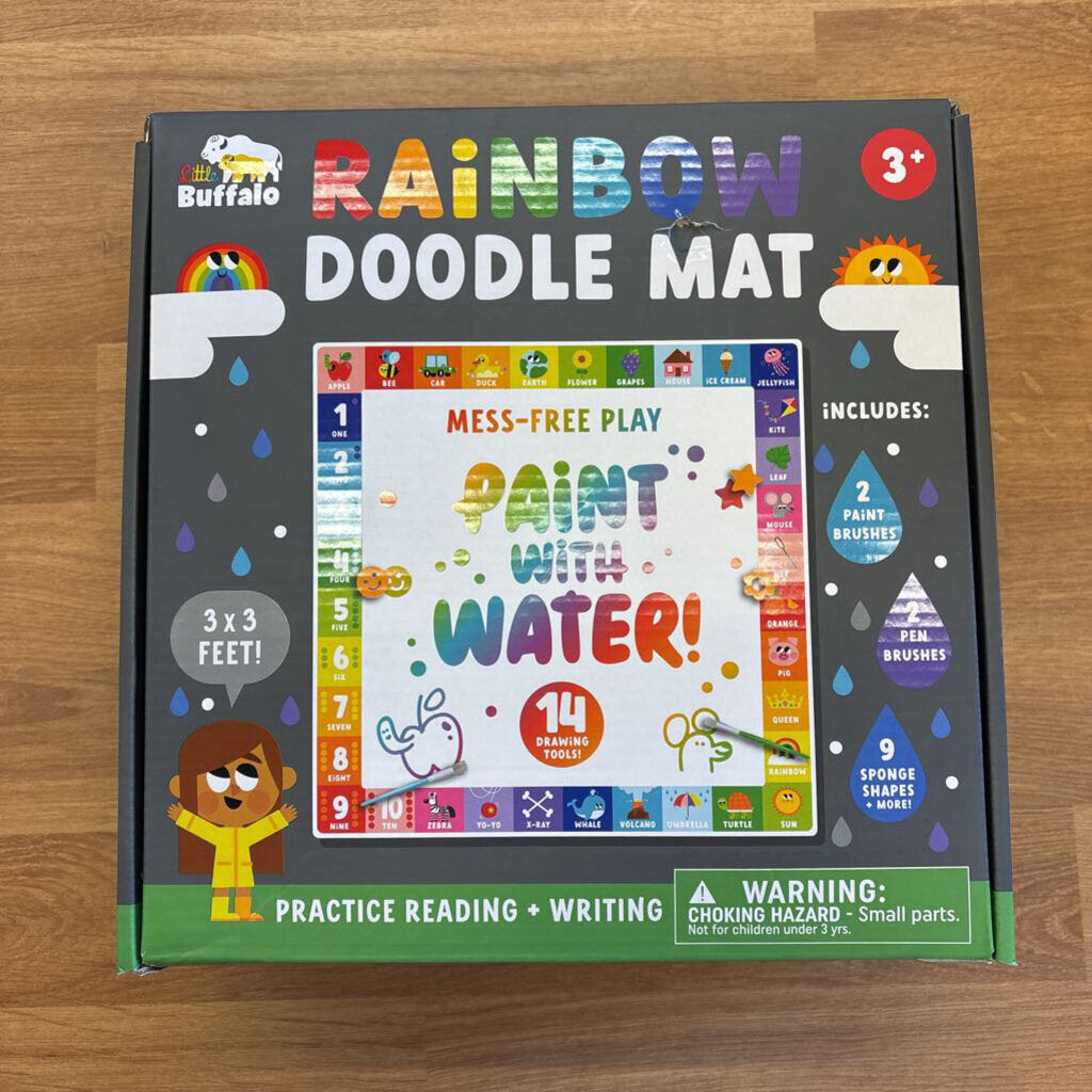 Little Buffalo Rainbow Doodle Mat