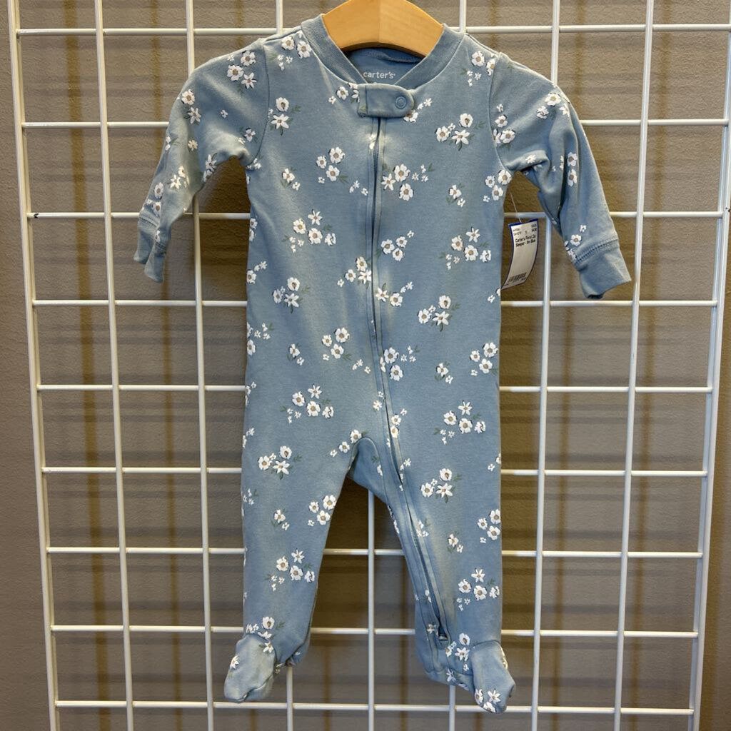 Carter's Floral Zip Sleeper - 9m