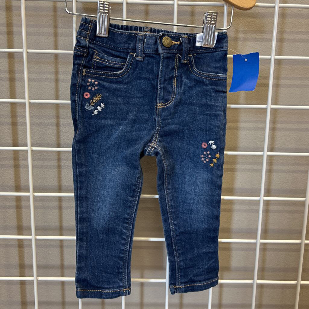 Old Navy Flower Skinny Jeans - 12/18m