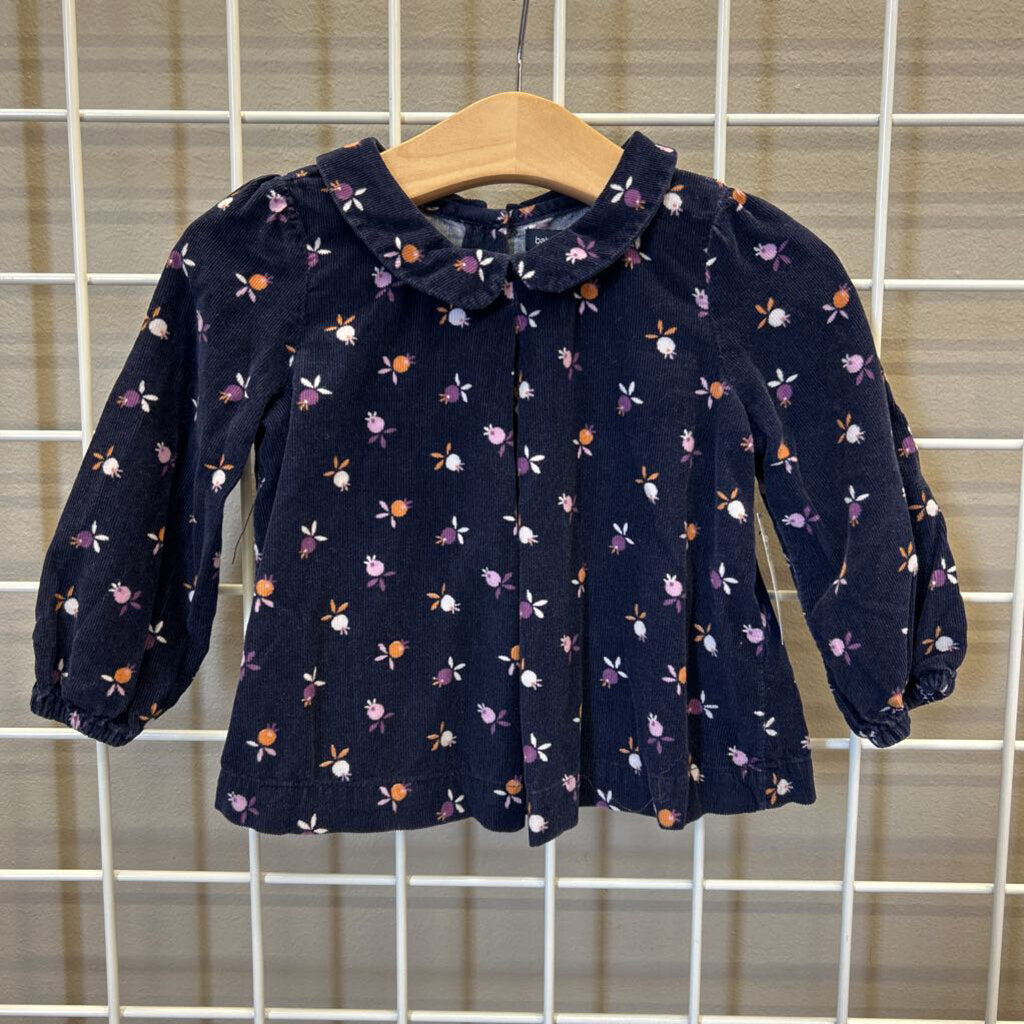 Baby Gap Corduroy Floral LS Top - 12/18m