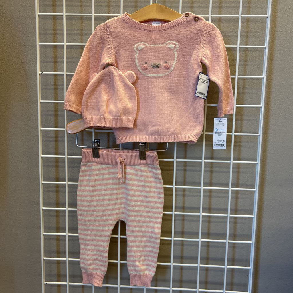 NWT Carter's Knit Bear Two Pc Set - 9m