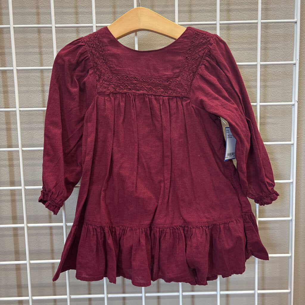 Cat & Jack Linen LS Dress - 2T