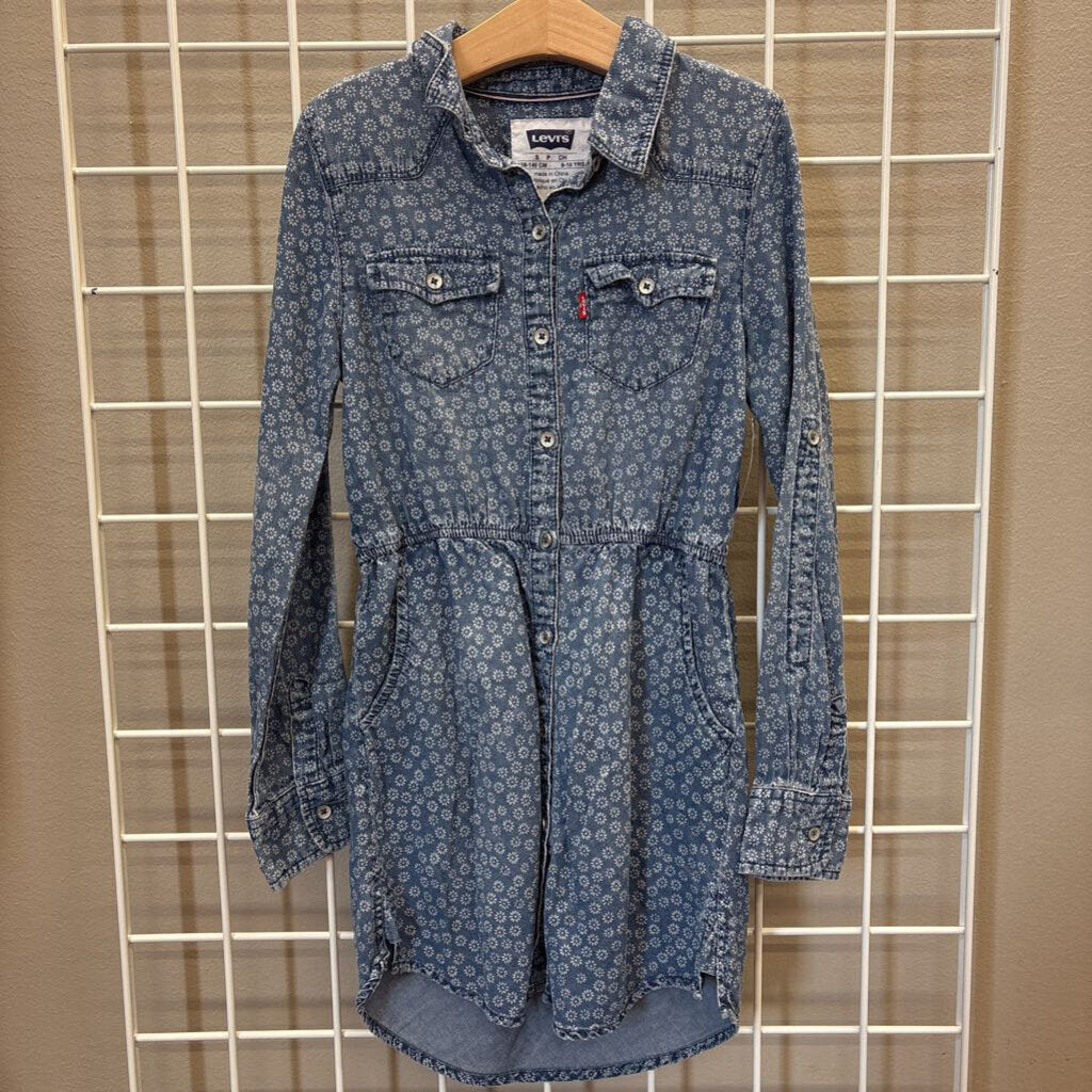 Levi's Floral Chambray LS Dress - 8/10