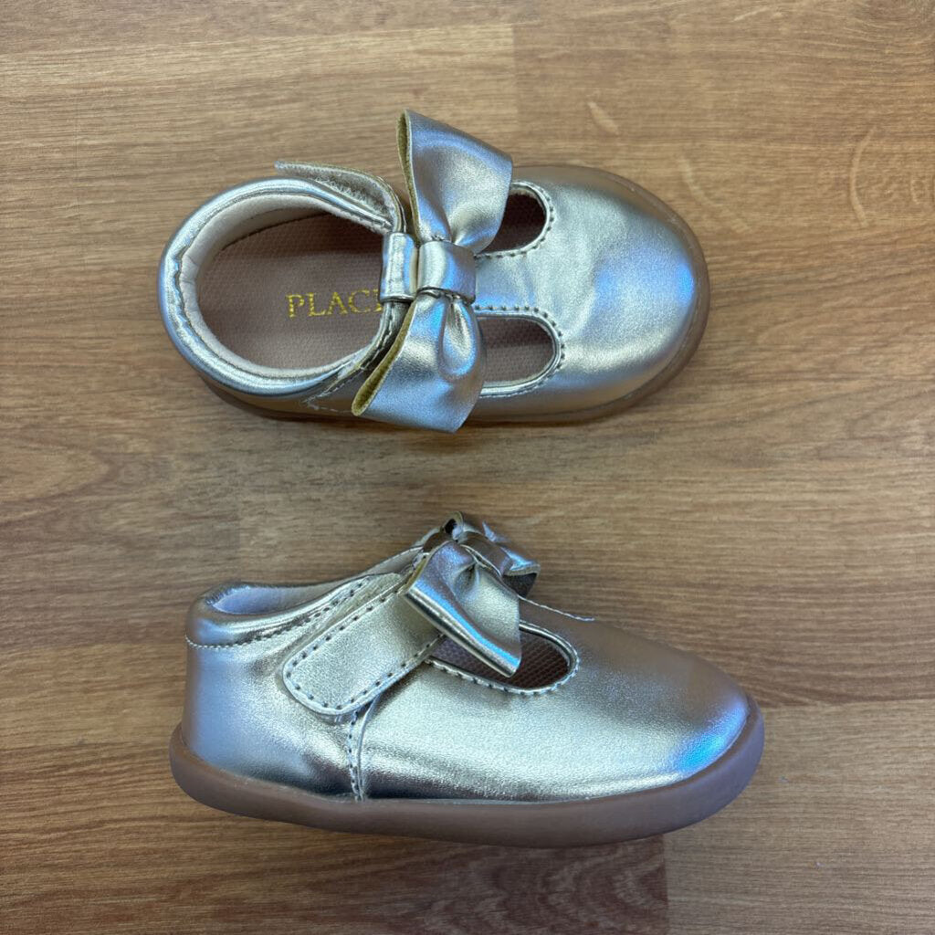 Children's Place Gold T-Strap Shoes - 3