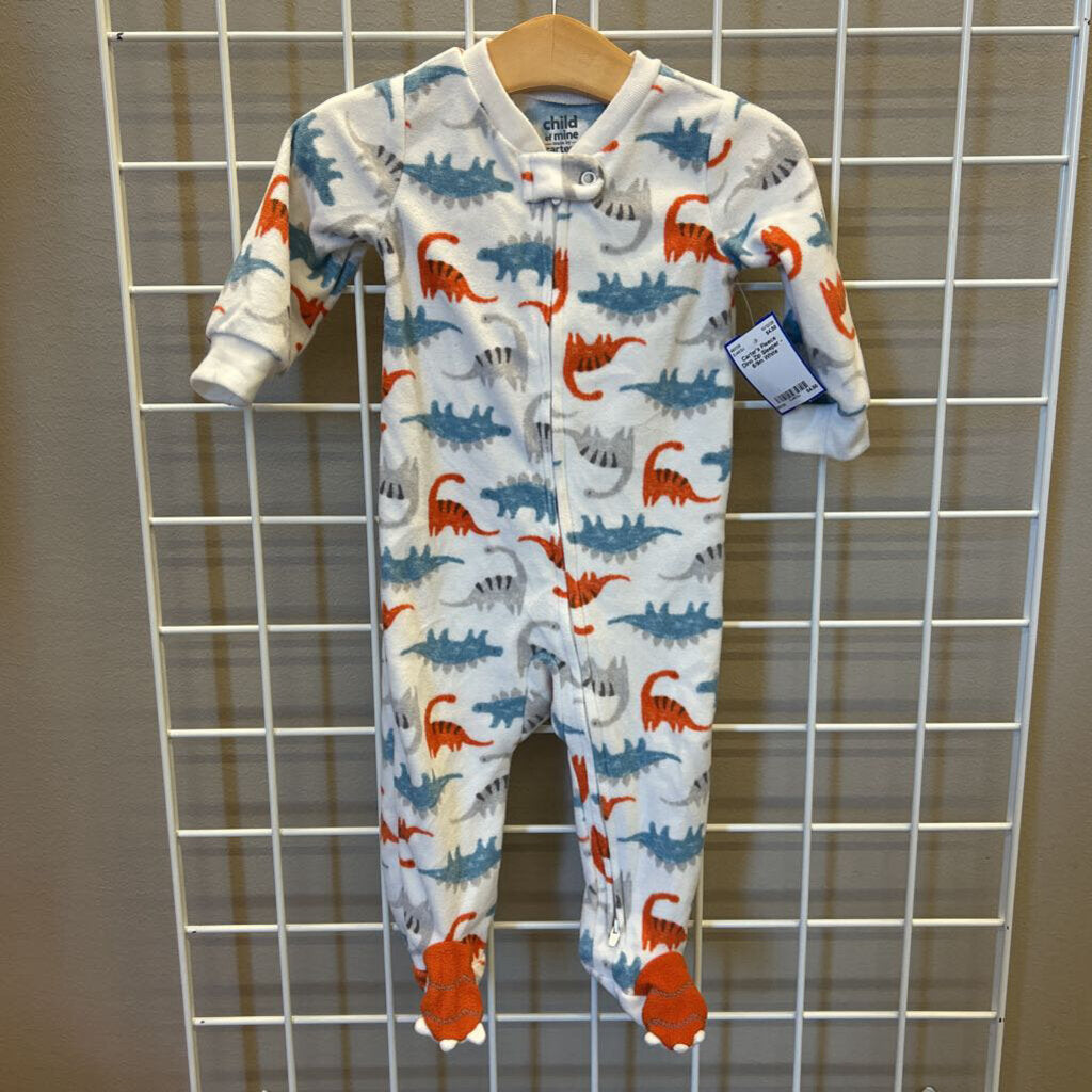 Carter's Fleece Dino Zip Sleeper - 6/9m