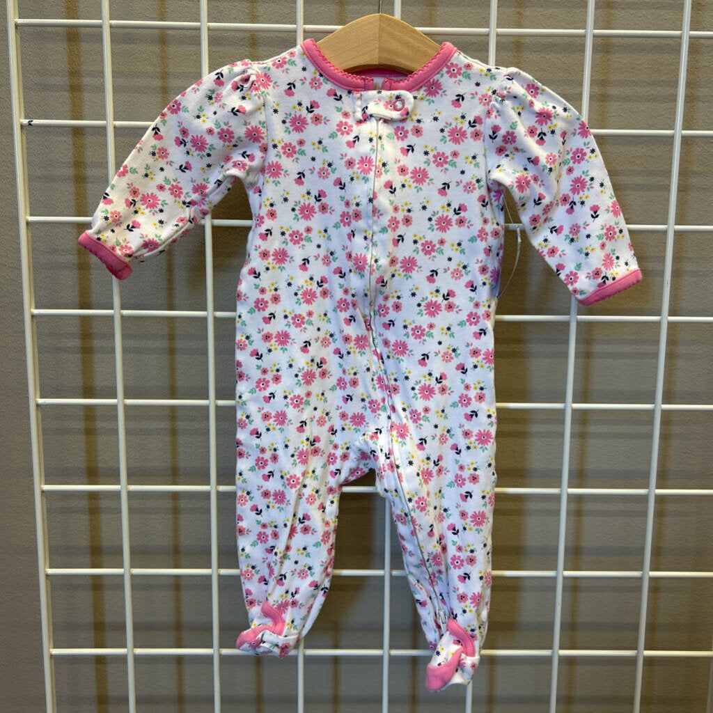 Carter's Floral Zip Sleeper - 3/6m