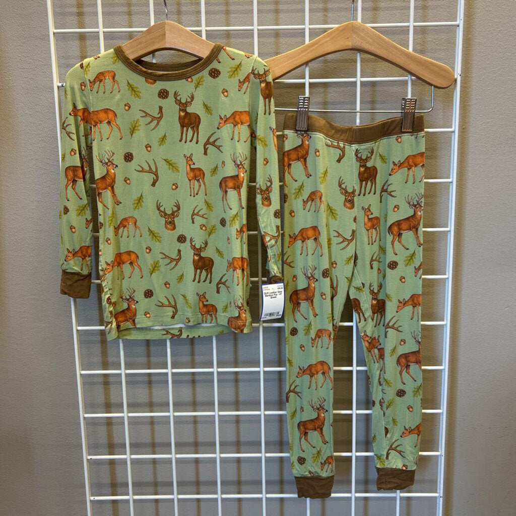 DLM Leather Deer Bamboo Pjs - 4T
