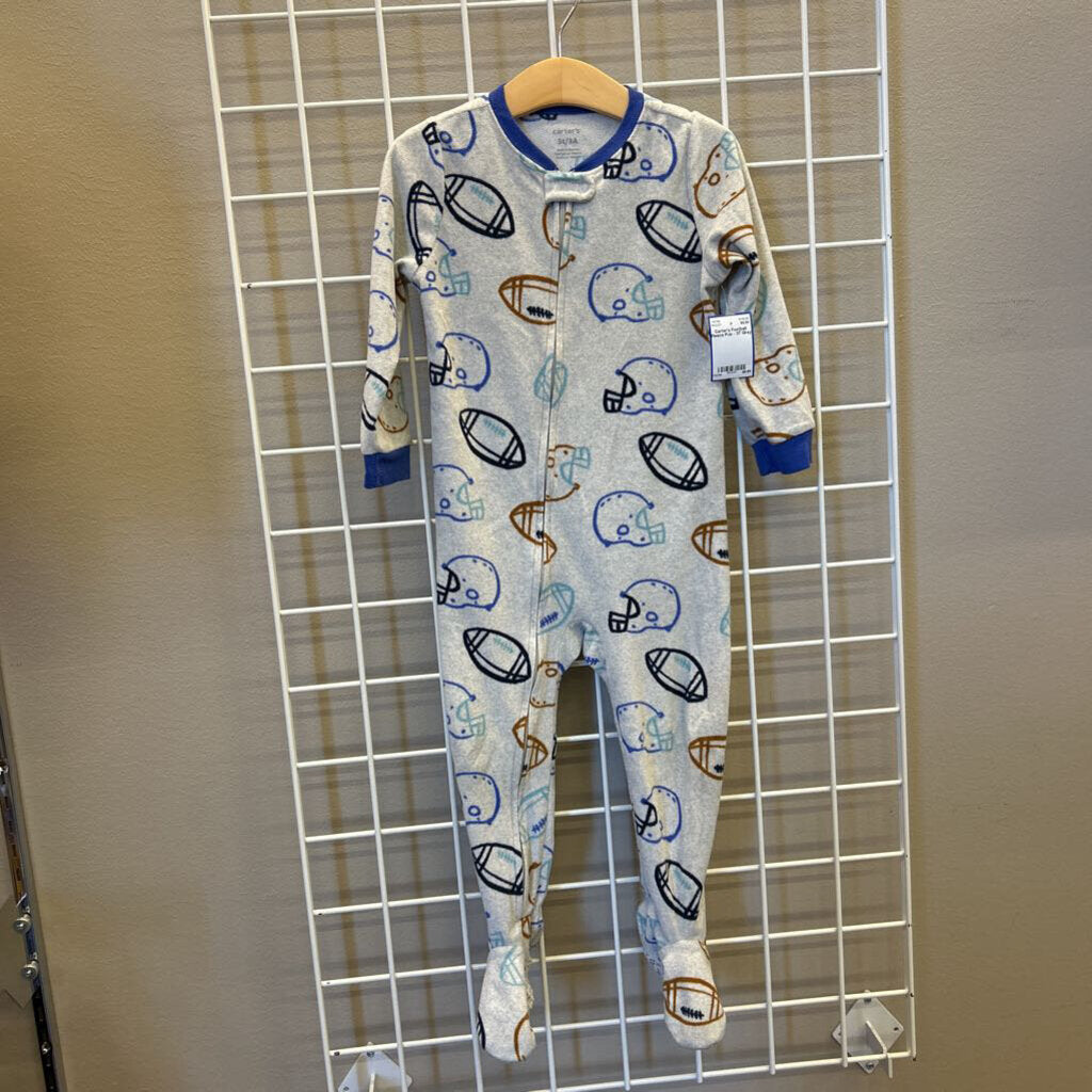 Carter's Football Fleece PJs - 3T
