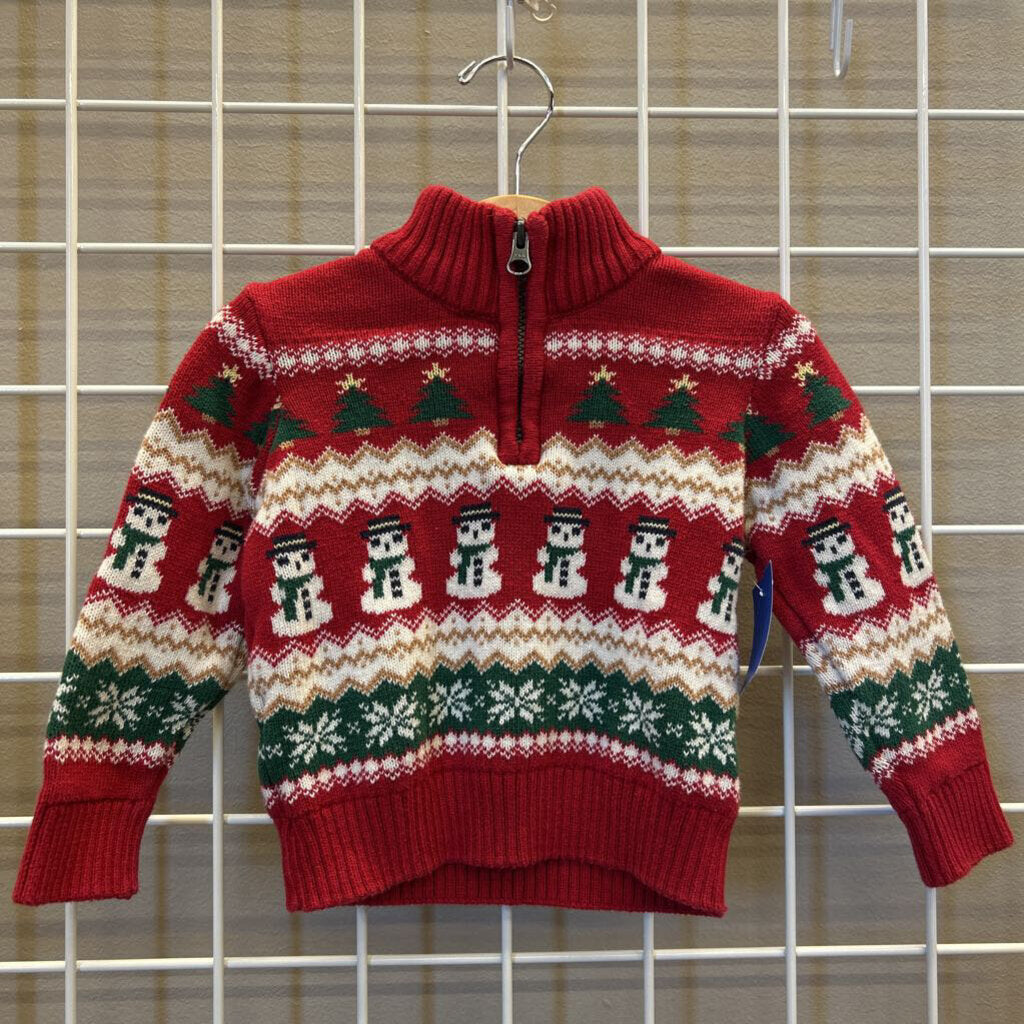 Children's Place Christmas Quarter Zip - 2T
