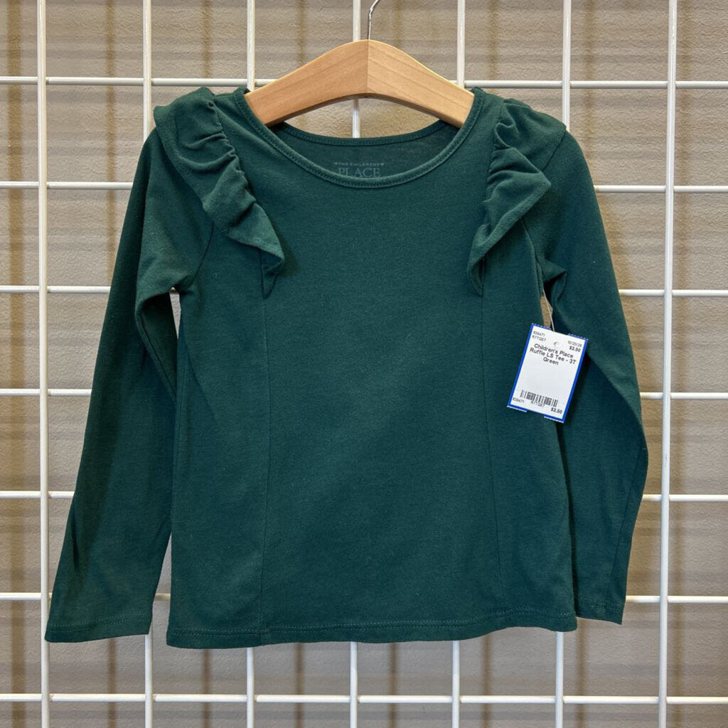 Children's Place Ruffle LS Tee - 3T