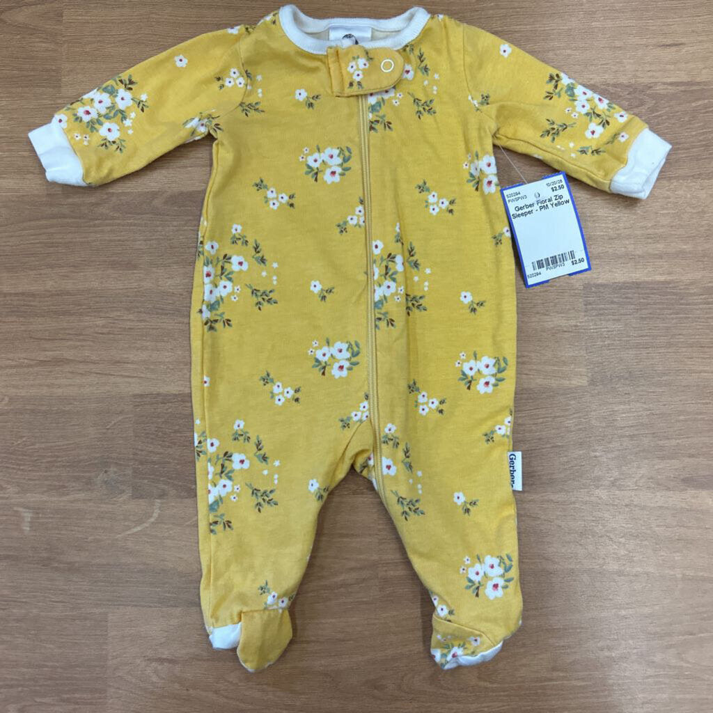 Gerber Floral Zip Sleeper - PM