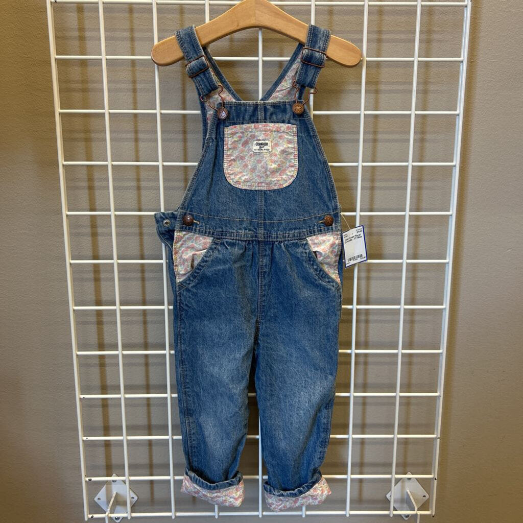Osh Kosh Floral Overalls - 3T