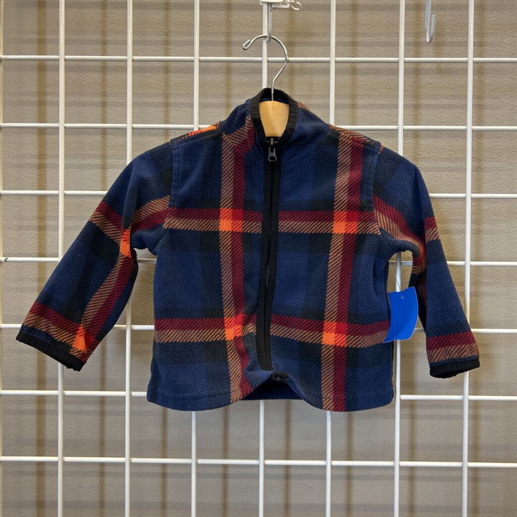 Osh Kosh Plaid Fleece Jacket - 12m