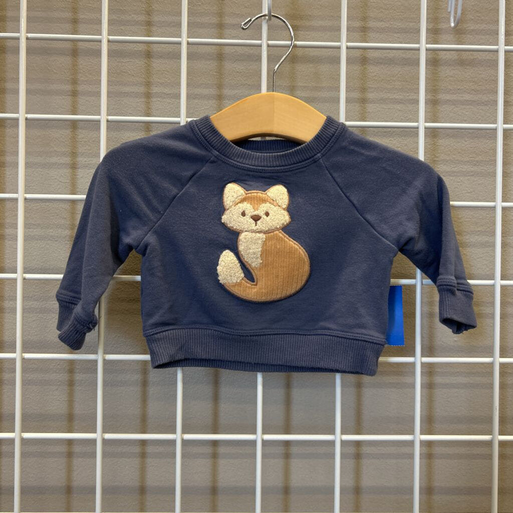 Cloud Island Fox LS Tee - 0/3m