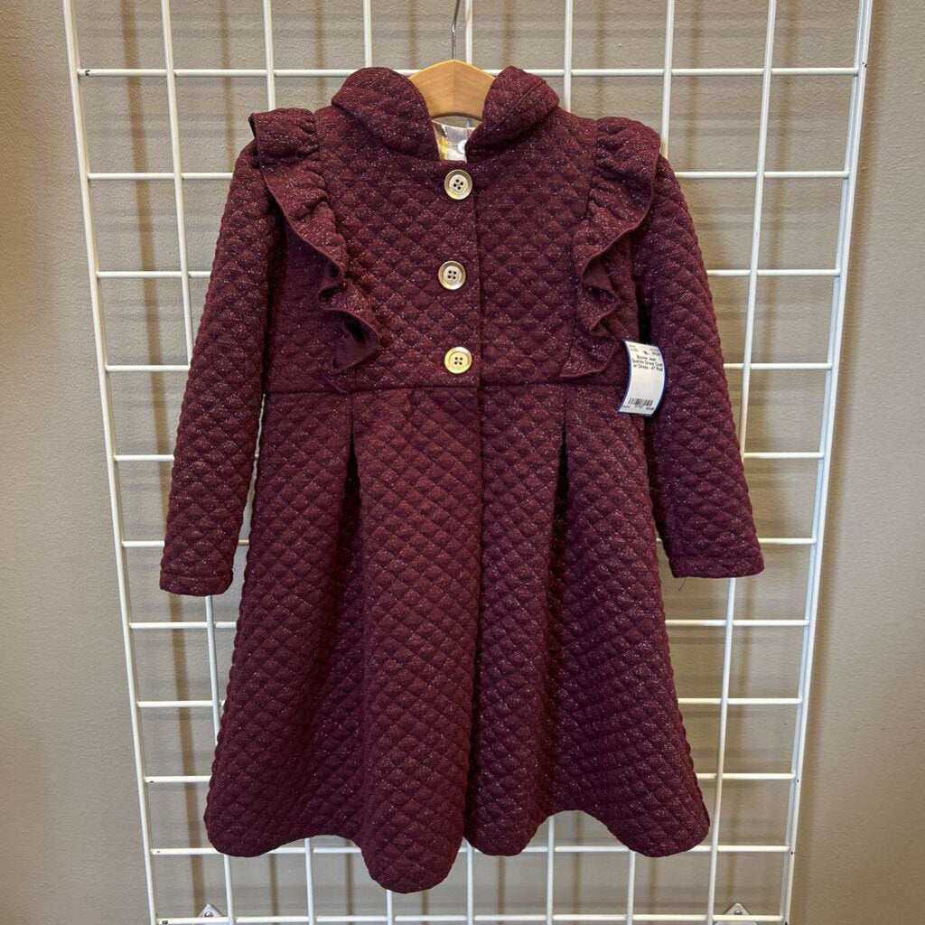 Bonnie Jean Sparkle Dress Coat w/ Dress - 4T