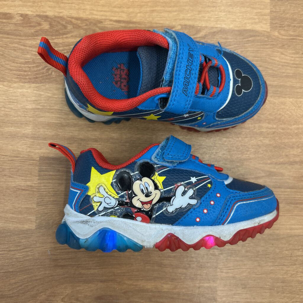 Mickey Blue Light Up Sneakers - 6