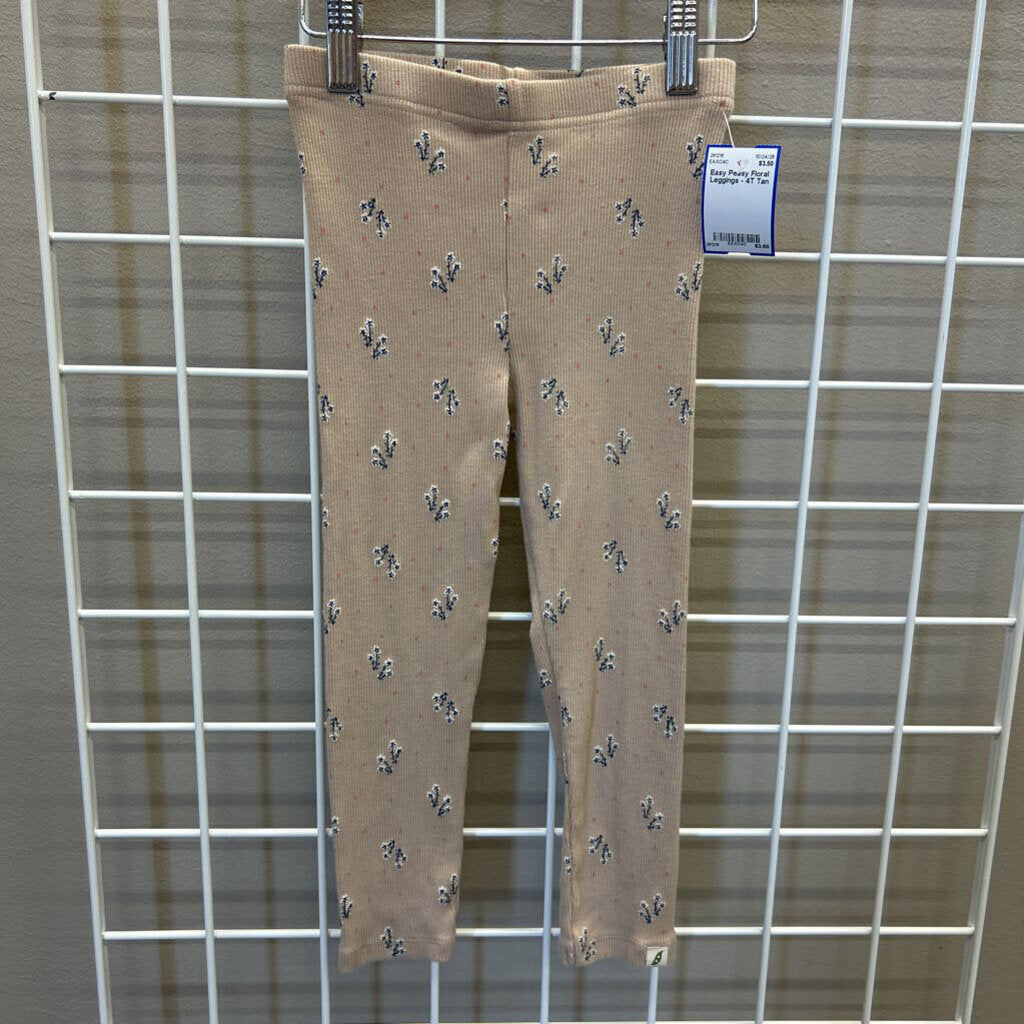 Easy Peasy Floral Leggings - 4T