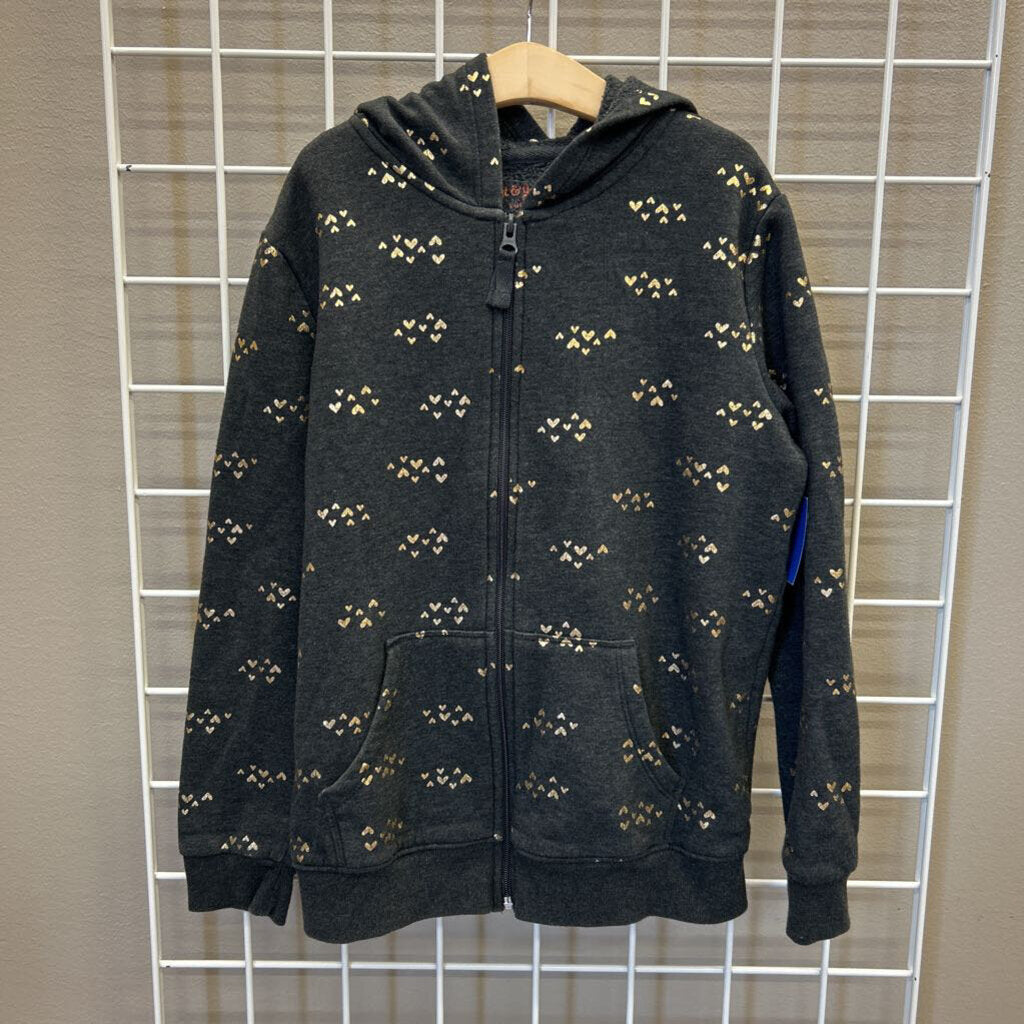 Cat & Jack Heart Zip Hoodie - 10/12