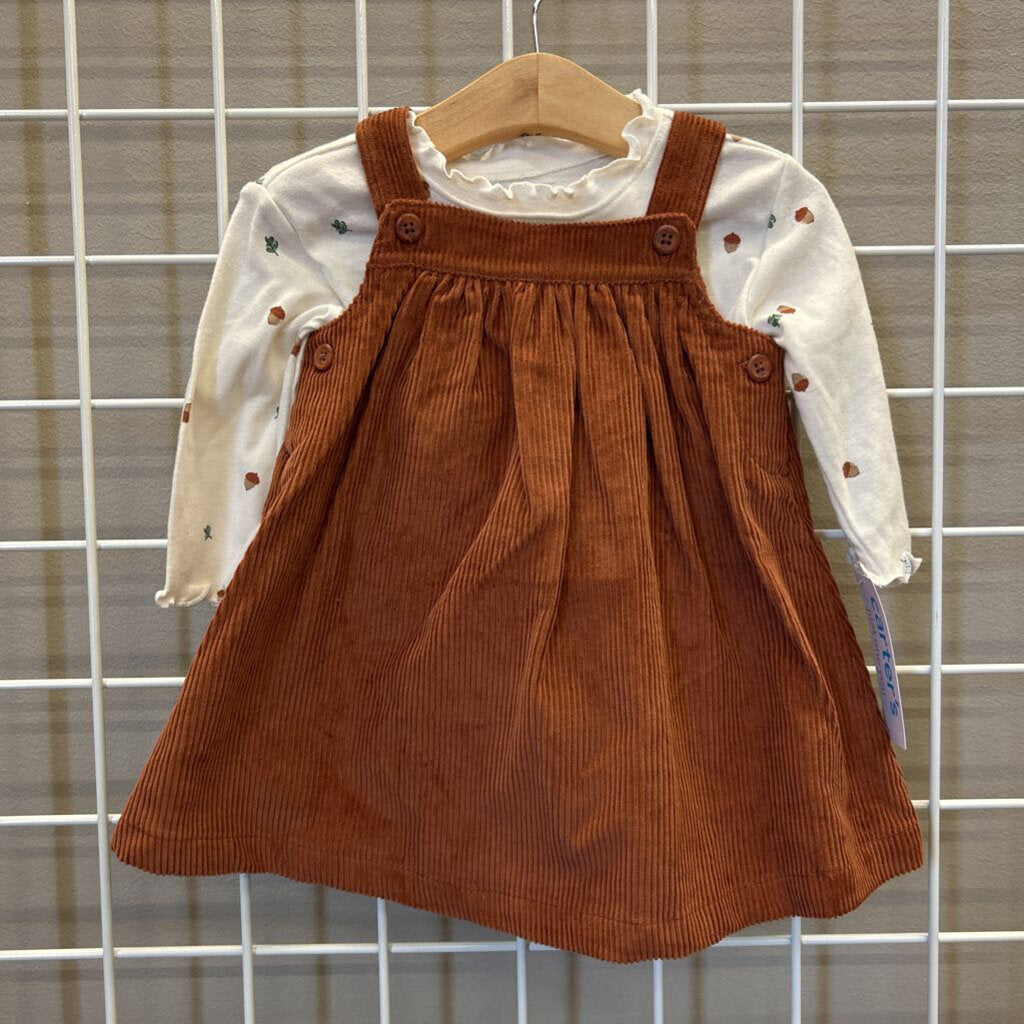 NWT Carter's Acorn LS Corduroy Dress - 9m